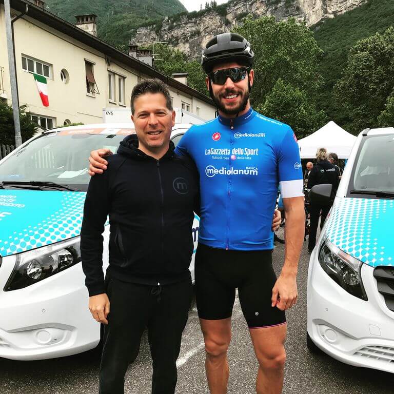 Marco Gatti con Ignazio Moser al giro 2019